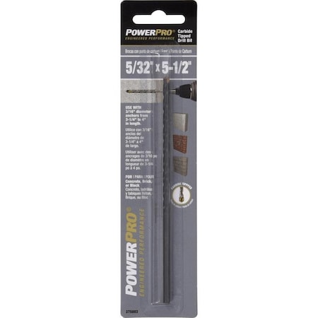Hillman HILLMAN Power Pro 5/32 in. X 5-1/2 in. L Carbon Steel Drill Bit 1 pk 375802